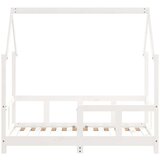 vidaXL Otroški posteljni okvir bel 70x140 cm trdna borovina | Shoptok.si