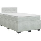  Boxspring krevet s madracem Svjetlosiva 120 x 200 cm Baršun | shoptok.hr