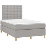 box spring s madracem LED svjetlosivi 120x200 cm tkanina | shoptok.hr
