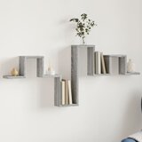 vidaXL Stenska polica siva sonoma 104,5x10x43 cm inženirski les Cene