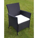  7- dijelni vrtni blagovaonski set od poliratana s jastucima crni | shoptok.hr