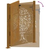  Vrtna vrata 100x150 cm Corten čelik Dizajn stabla | shoptok.hr