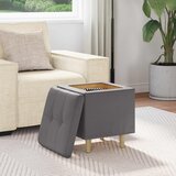  Otoman za pohranu s jastukom Sivi 40 x 40 x 45 cm Umjetna koža | shoptok.hr