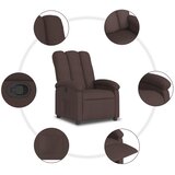  Naslonjač od tkanine tamnosmeđi | shoptok.hr
