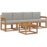  Set vanjskih sofa s jastukom 5 pcs Prirodna i svijetlo siva | Eponuda.com