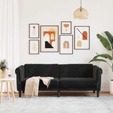  Trosjed od tkanine crni baršunasti | shoptok.hr