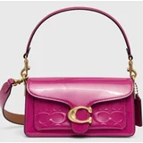 Coach Usnjena torbica Tabby 20 roza barva, CM556