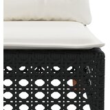  10-dijelni set vrtnih sofa s jastucima crni od poliratana Crna 55 x 55 x 36 cm | Shoptok.si