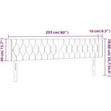  LED uzglavlje crno 203x16x78/88 cm od tkanine | shoptok.hr