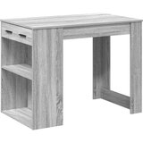 vidaXL Pisalna miza s predalom in polico siva sonoma 102x62x77,5 cm | Shoptok.si