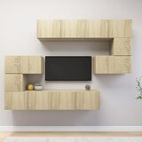 vidaXL 8-dijelni set TV ormarića boja hrasta sonome konstruirano drvo Cijene