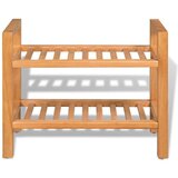  Stojalo za čevlje z 2 policama 50x27x40 cm trdna hrastovina, (20619743) | Shoptok.si