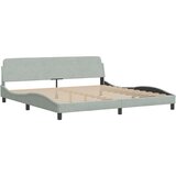  Krevet s madracem svjetlosivi 200x200 cm baršunasti | shoptok.hr