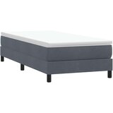 Box spring krevet s madracem tamnosivi 80 x 220 cm baršunasti | shoptok.hr