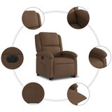  Električni naslonjač na podizanje od tkanine smeđi | shoptok.hr