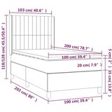  Box spring postelja z vzmetnico taupe 100x200 cm blago | Shoptok.si