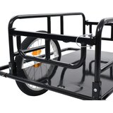 Prikolica za bicikl 130 x 73 x 48,5 cm čelična crna | shoptok.hr