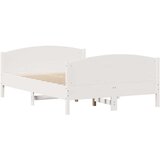 vidaXL Okvir kreveta bez madraca bijeli 150x200 cm od masivne borovine | shoptok.hr