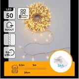 Aigostar LED spoljašnji božićni lanac 50xLED/8 funkcija 3xAA 5,3m IP44 topla bela Cene