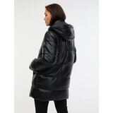 Orsay Women's Black Quilted Faux Leather Coat - Women Cene