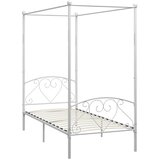  Okvir za krevet s nadstrešnicom bijeli metalni 90 x 200 cm | shoptok.hr