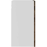 vidaXL Steklena viseča omarica dimljeni hrast 40x31x60 cm inežnir. les | Shoptok.si