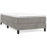 vidaXL Box spring posteljni okvir svetlo siv 80x200 cm žamet | Shoptok.si