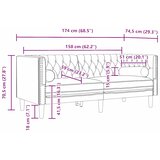 SOFA Svijetlo siva 174 x 74,5 x 70,5 cm Baršun | shoptok.hr