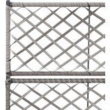 vidaXL Visoka greda z oporno mrežo in 2 loncema 58x30x107 cm siva | Shoptok.si