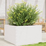 Maison Chic Vrtno cvetlično korito - Cvetlični Lonec belo 80x80x45,5 cm trdna borovina, (21789984) | Shoptok.si