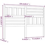  Uzglavlje za krevet 156 x 4 x 100 cm od masivne borovine | shoptok.hr