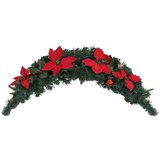  Božićni luk s LED svjetlima zeleni 90 cm PVC | shoptok.hr