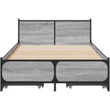  Okvir kreveta s ladicama siva boja hrasta 75 x 190 cm drveni | shoptok.hr