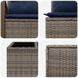  Set sofe 6 kom. Siva i tamnoplava Poli Rattan i čelik | shoptok.hr