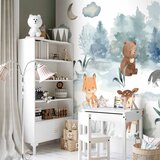  Foto tapeta - Forest Games - Animals in a Forest Painted in Watercolours 250x175 Vodootporna | shoptok.hr