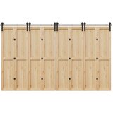  Komplet opreme za drsna vrata 366 cm jeklo črne barve, (22046543) | Shoptok.si
