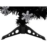 vidaXL Novoletna jelka z LED snežinkami črna 64 cm optična vlakna | Shoptok.si