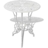 Bistro 3-dijelni bistro set od lijevanog aluminija bijeli | shoptok.hr