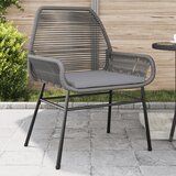 Maison Chic Vrtni stoli - Stol za vrt 2 kosa z blazinami siv poli ratan JS1404, (21877393) | Shoptok.si