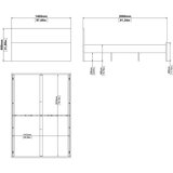 Tvilum Bijeli bračni krevet od iverice bez podnice 140x200 cm Naia – | shoptok.hr