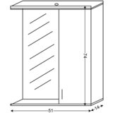 Linni ogledalo za kupatilo 55 mdf classic | ePonuda.com