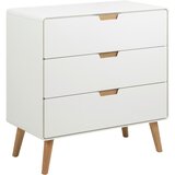 MID.YOU komoda, bela, barve hrasta | Shoptok.si