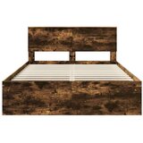  Konstrukcija postelje z vzglavjem Dimljeni oreh 140 x 200 cm, (5000120916) | Shoptok.si