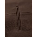 Ombre Fitted men's structured knit vest with lapels - brown | Shoptok.si