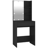  Toaletni stolić s LED svjetlima crni 60 x 40 x 140 cm | shoptok.hr