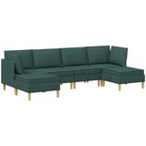 Set namještaja za dnevni boravak 6 pcs Tamnozelena Tkanina | shoptok.hr