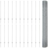 Zavarena žičana ograda s 44 U stupova srebrna 1.2x50 m čelik | shoptok.hr