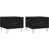 vidaXL Klubske mizice 2 kosa črne 50x50x40 cm inženirski les, (20797639) | Shoptok.si