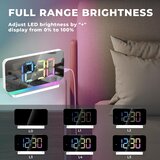 SZELAM digitalna budilka z rgb osvetlitvijo in led ogledalom odprta embalaža | Shoptok.si