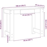  Radni stol boja betona 100x45x75 cm od konstruiranog drva | shoptok.hr